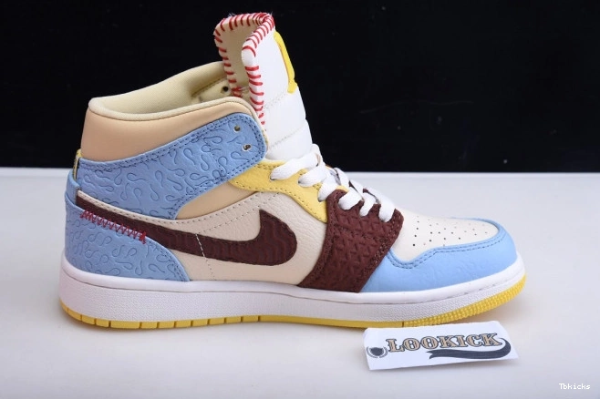 Reps TBK CU2803-200 Jordan 1 Chateau Air SE x Maison Mid Rouge Fearless 0823